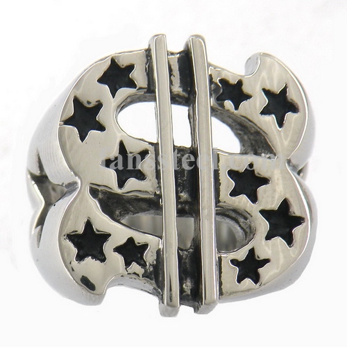 FSR10W85 DOLLAR shape cutout stars Ring 